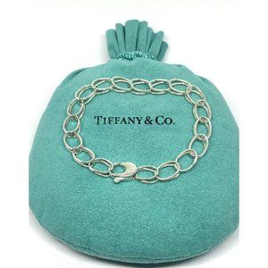 Vintage Tiffany & Co Sterling Silver Double Chain Link Bracelet 7.25”